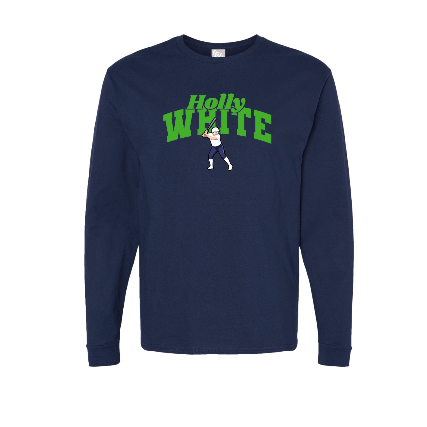 Long Sleeve Tee — Signature Arch in Navy