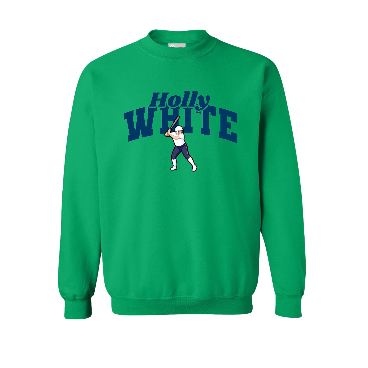 Fleece Crew — Signature Arch in Green