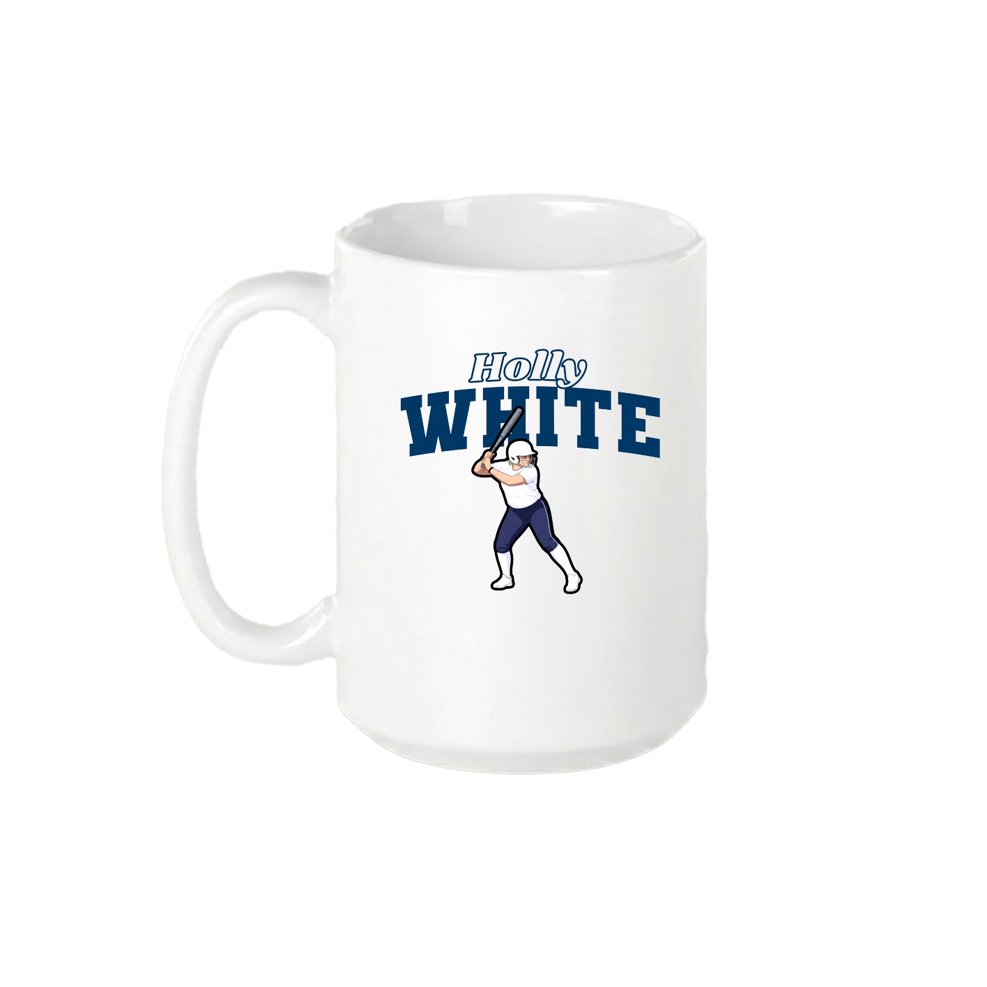 15oz Coffee Mug — Name Arch in White