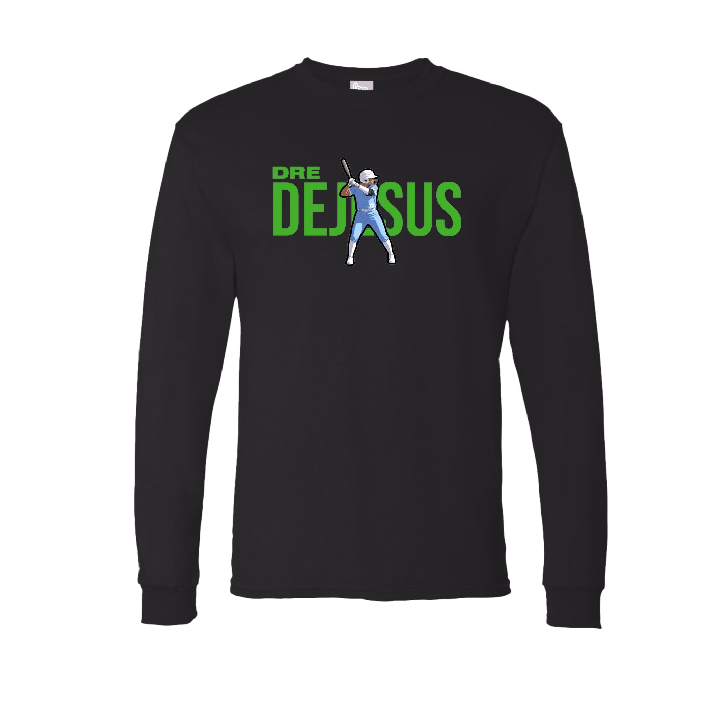 Long Sleeve Tee — Player Name in Black