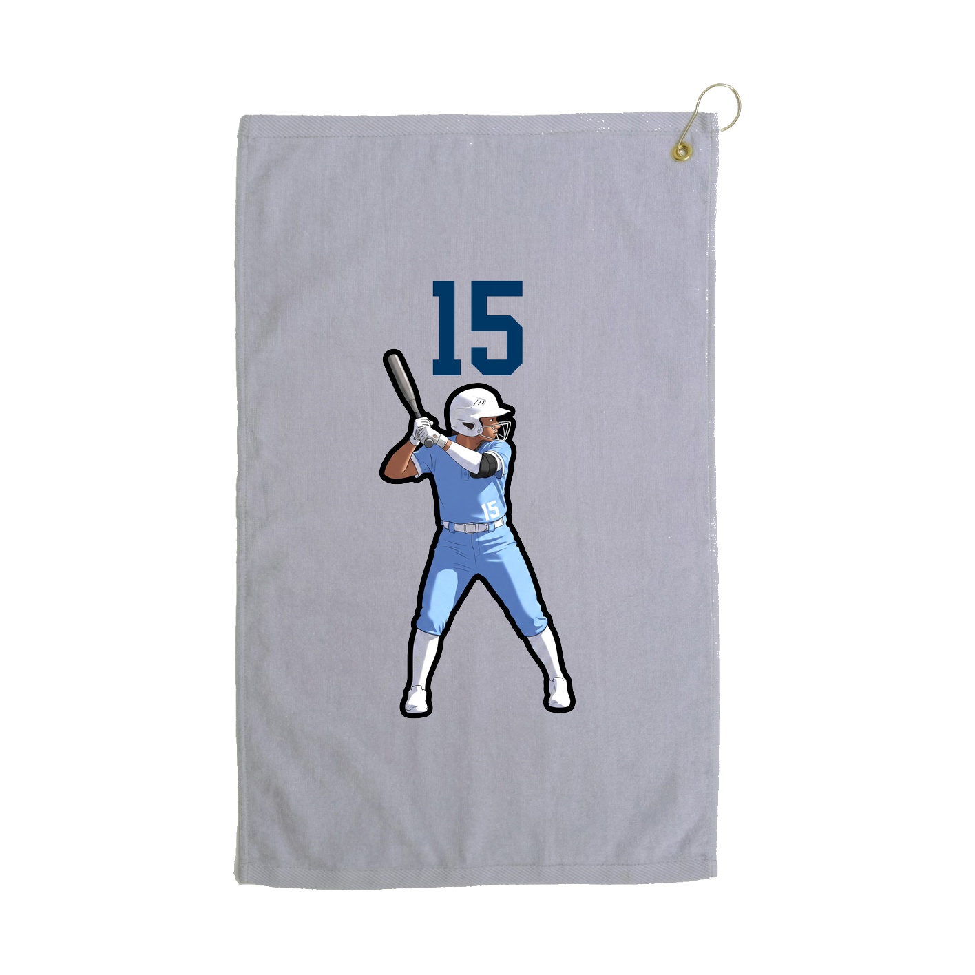 Golf Towel — Number Top in Grey