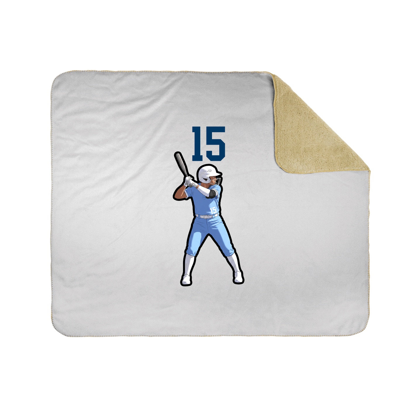 Throw Blanket — Number Top in White