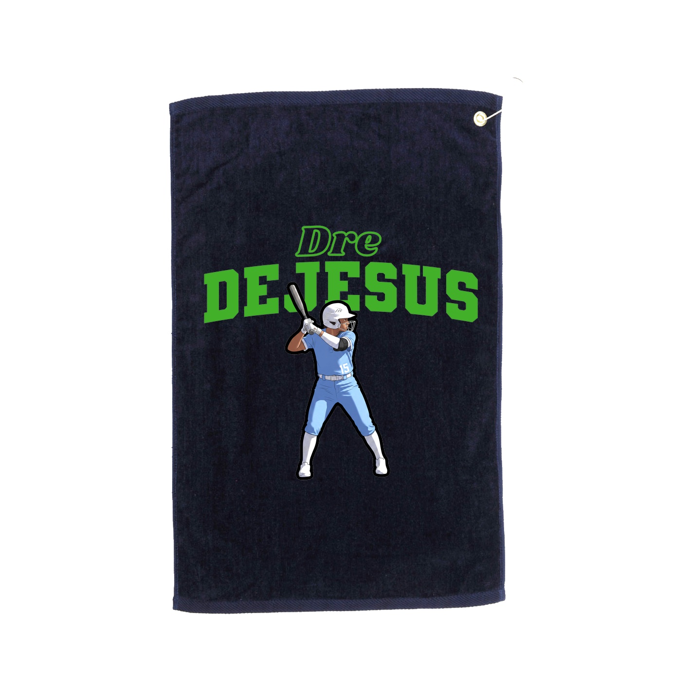 Golf Towel — Name Arch in Navy
