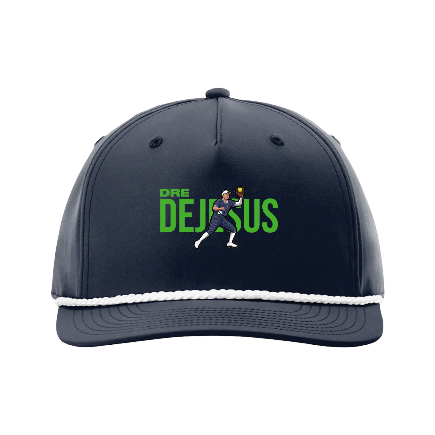 Five-Panel Classic Rope Cap — Player Name in Navy