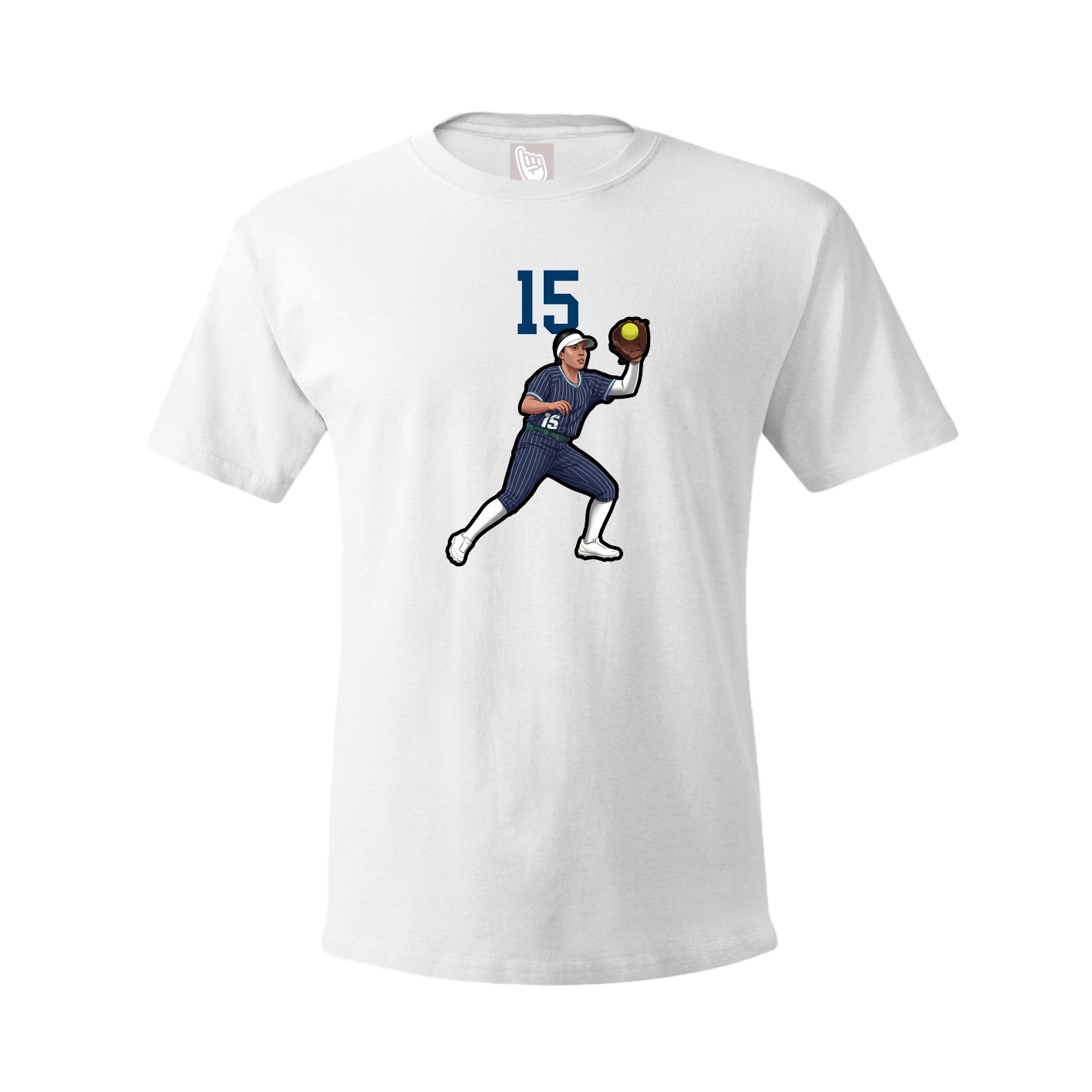Youth Tee — Number Top in White
