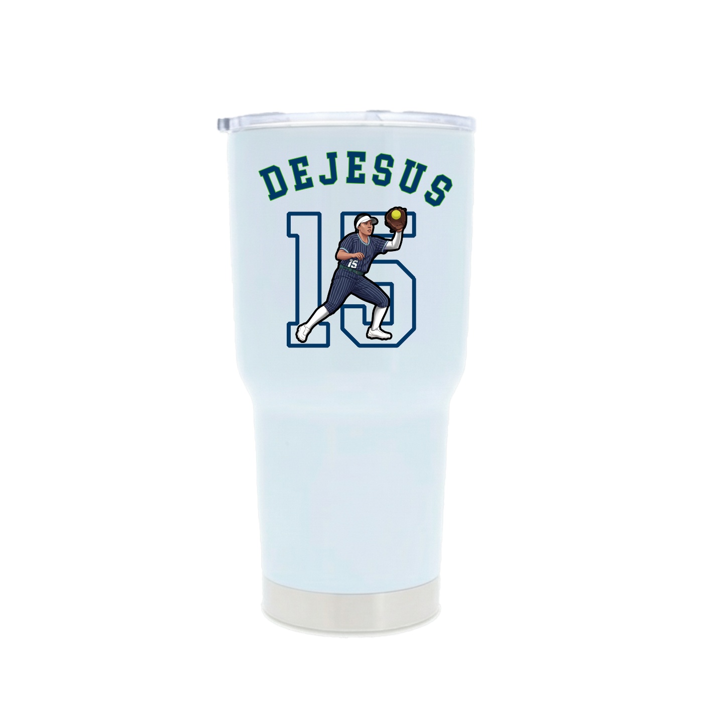 30oz Stainless Steel Tumbler — Shirsey Arch in White