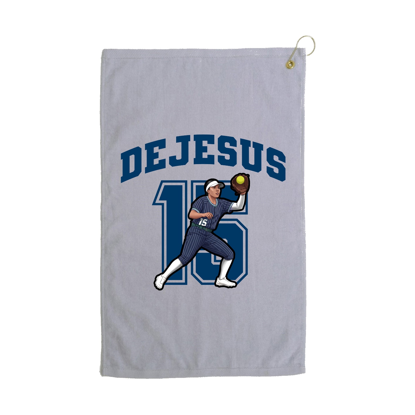 Golf Towel — Number in Grey