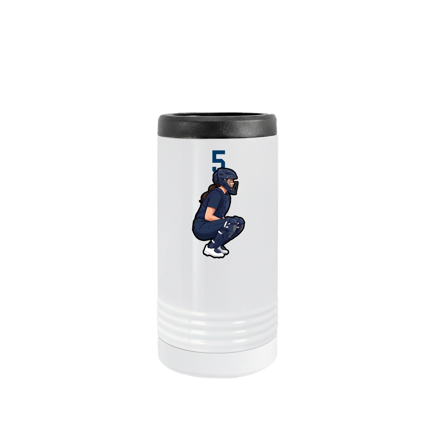 Slim Beverage Holder — Number Top in White