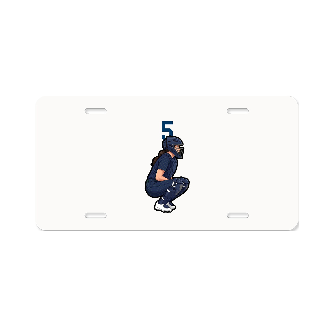 License Plate — Number Top in Classic