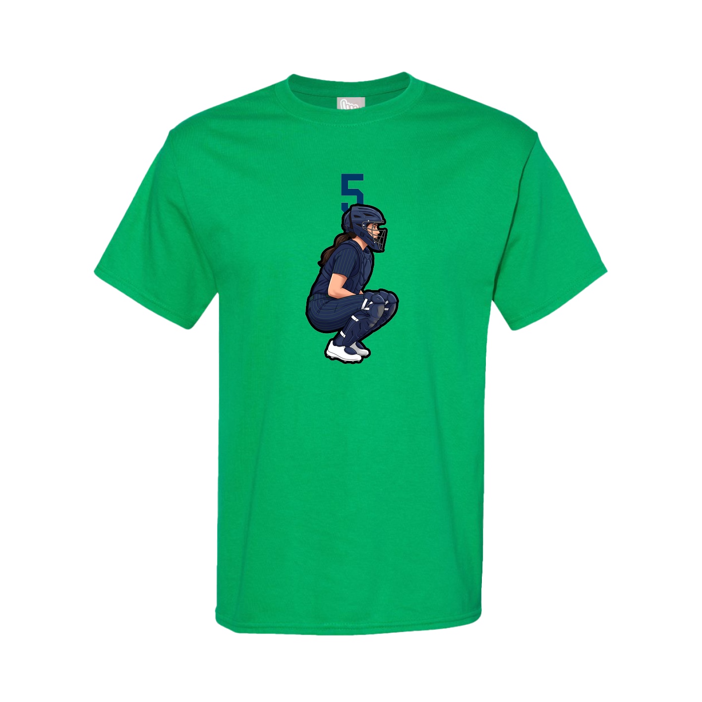 Youth Tee — Number Top in Green