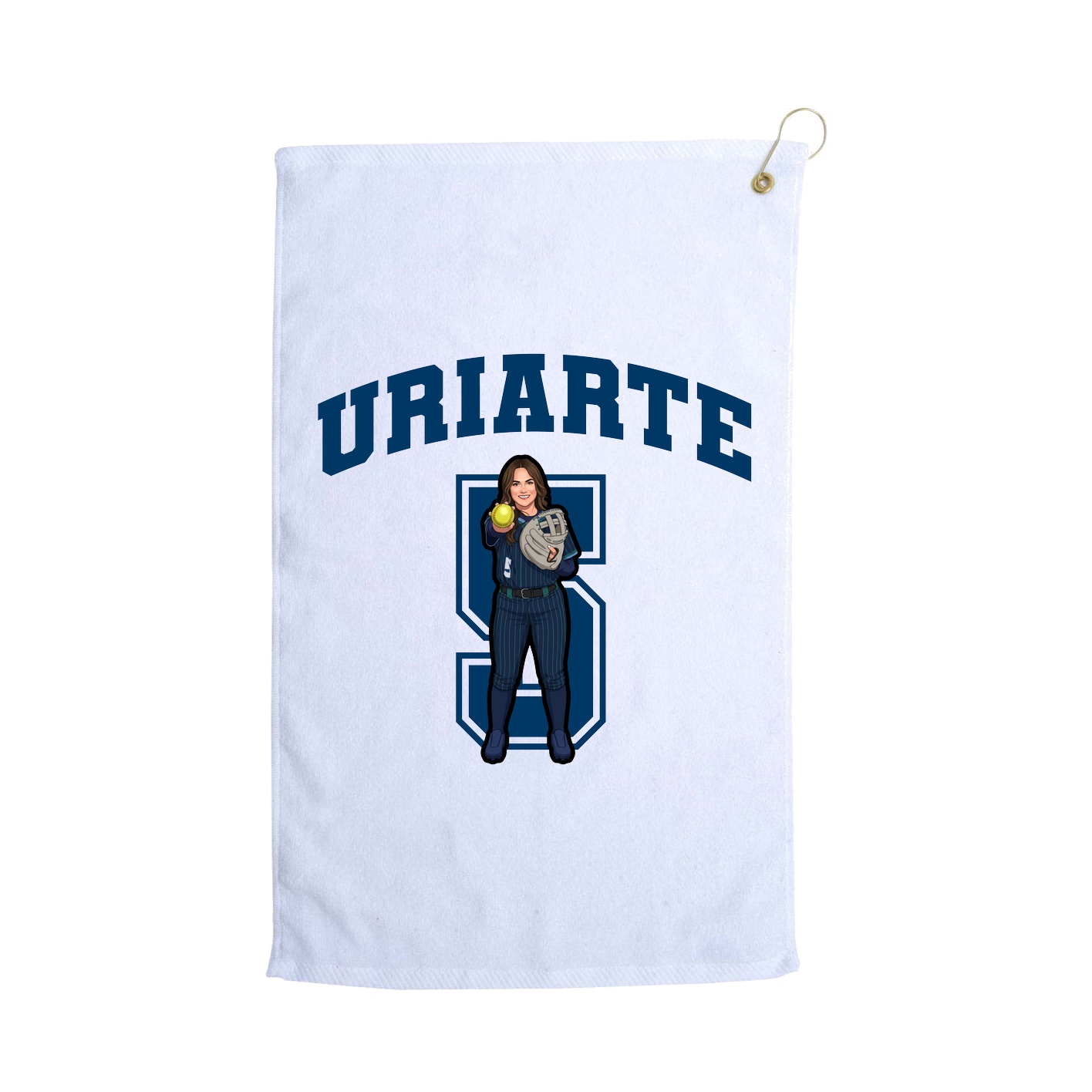 Golf Towel — Number in White
