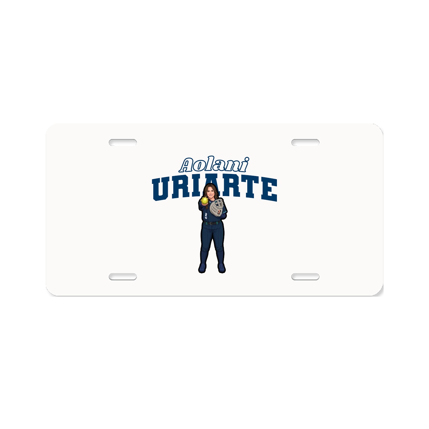 License Plate — Name Arch in Classic