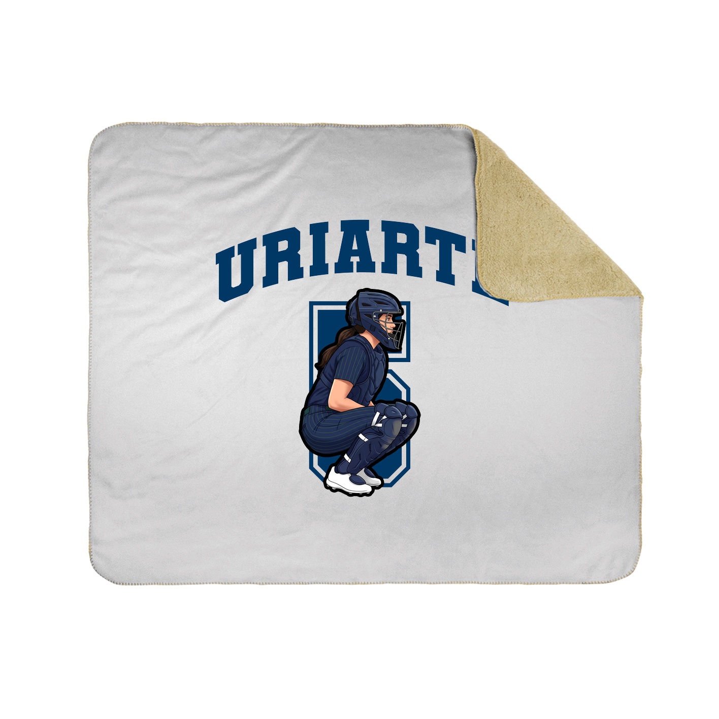 Throw Blanket — Number in White
