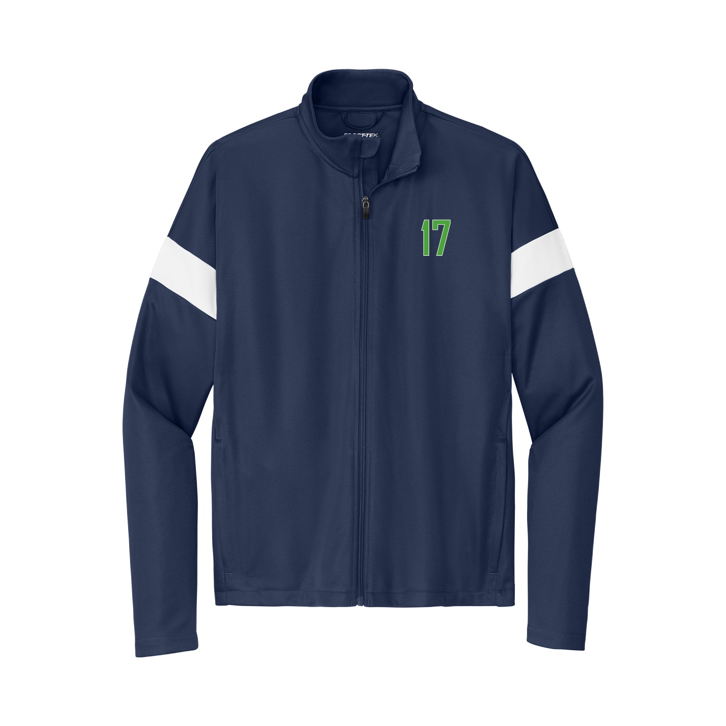 Team Travel Full-Zip Jacket — Front Shirsy in Navy/White