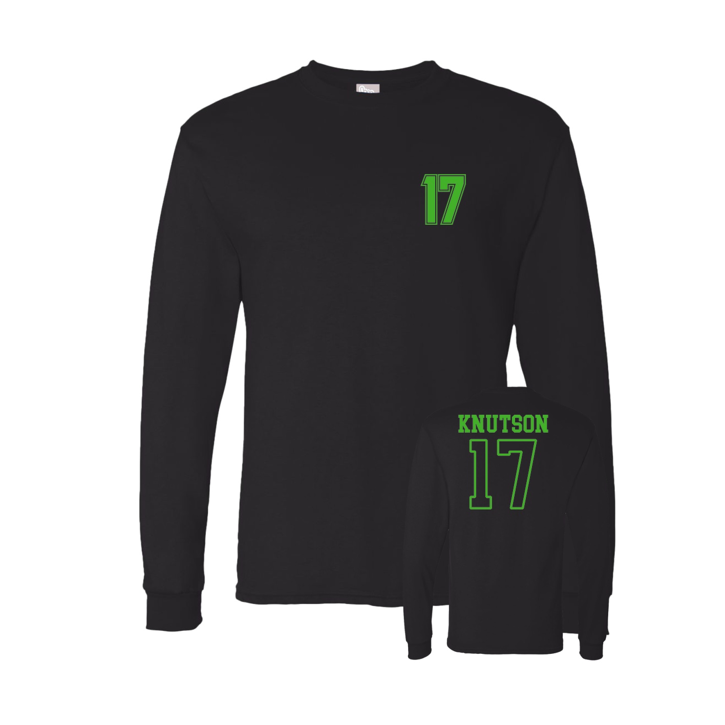 Long Sleeve Tee — Chest Back in Black