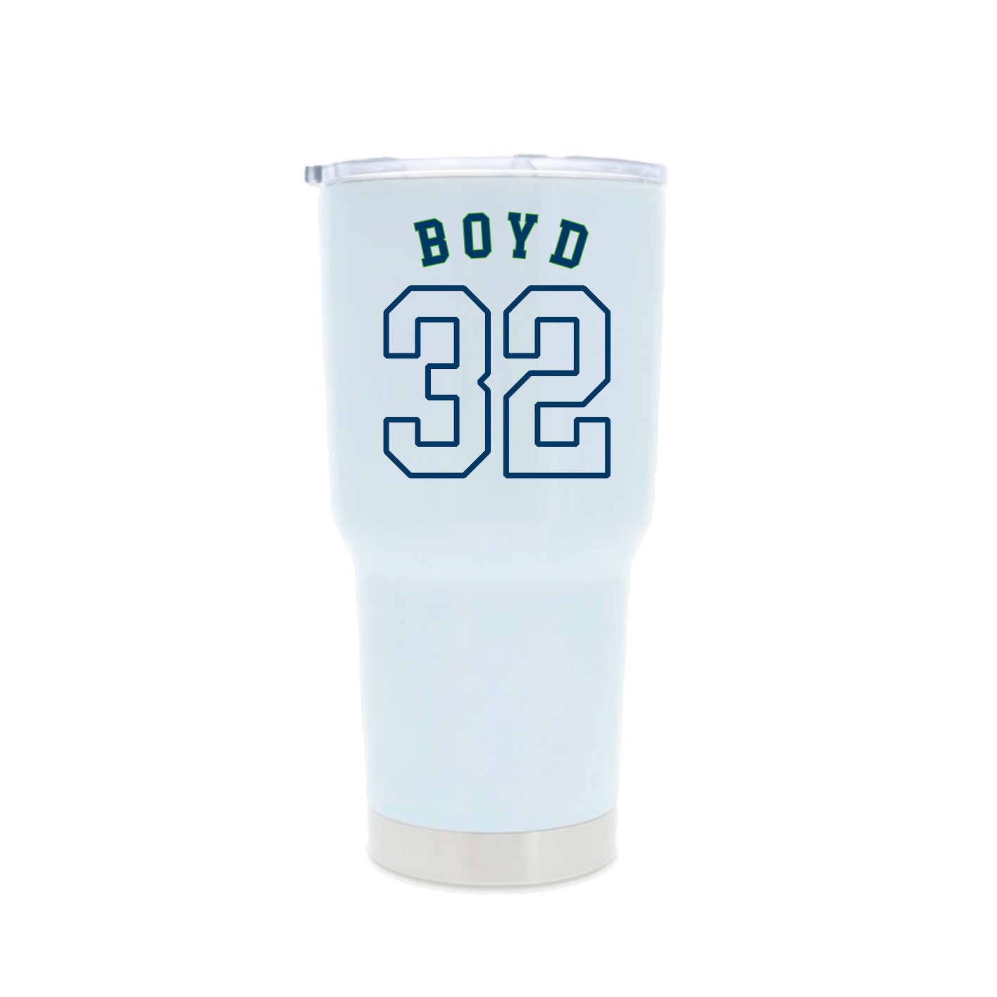 30oz Stainless Steel Tumbler — Shirsey Arch in White