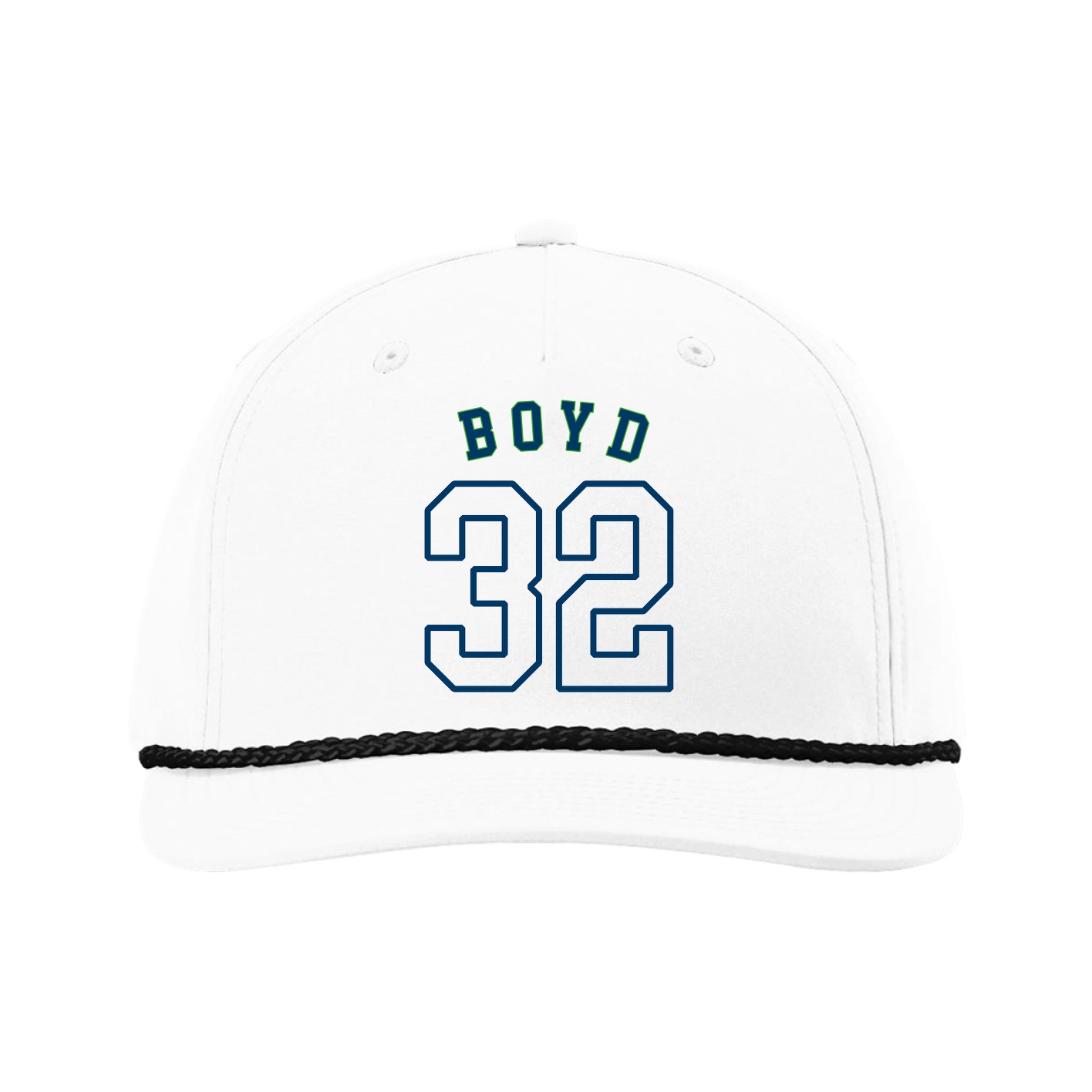 Five-Panel Classic Rope Cap — Shirsey Arch in White