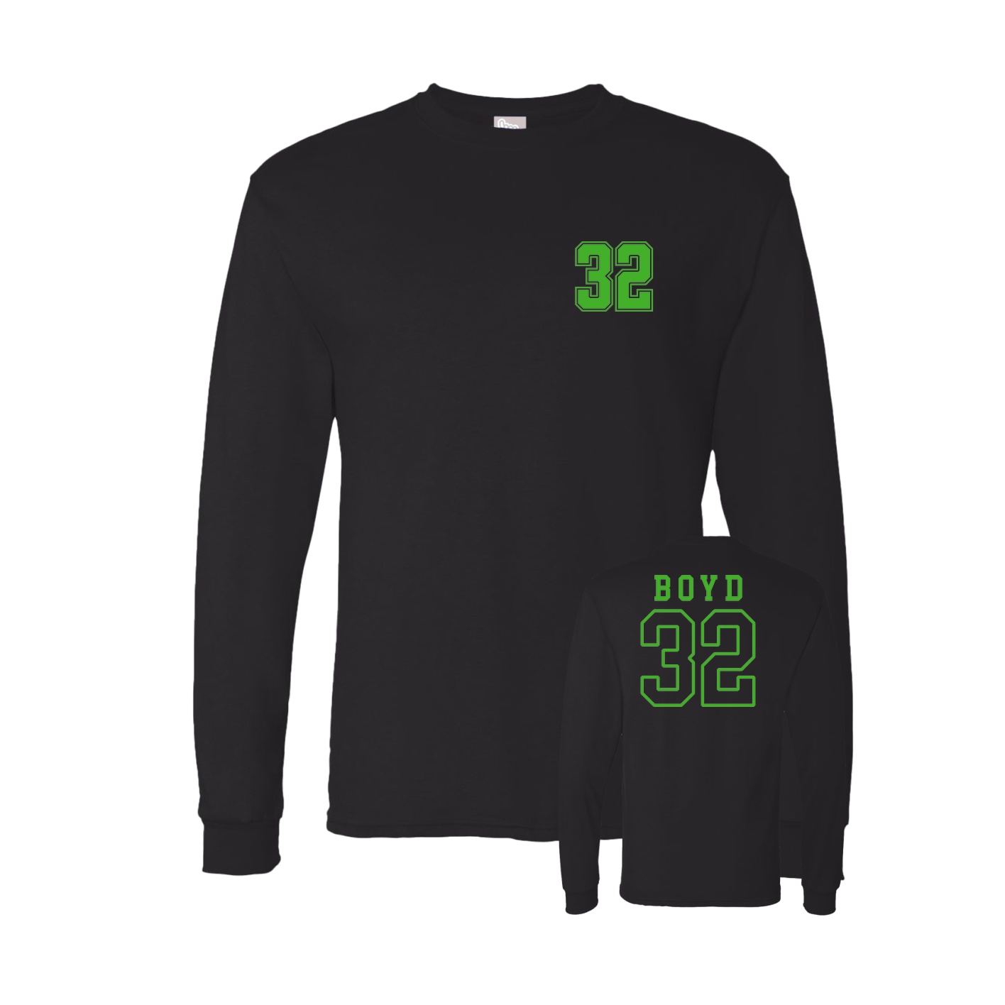 Long Sleeve Tee — Chest Back in Black