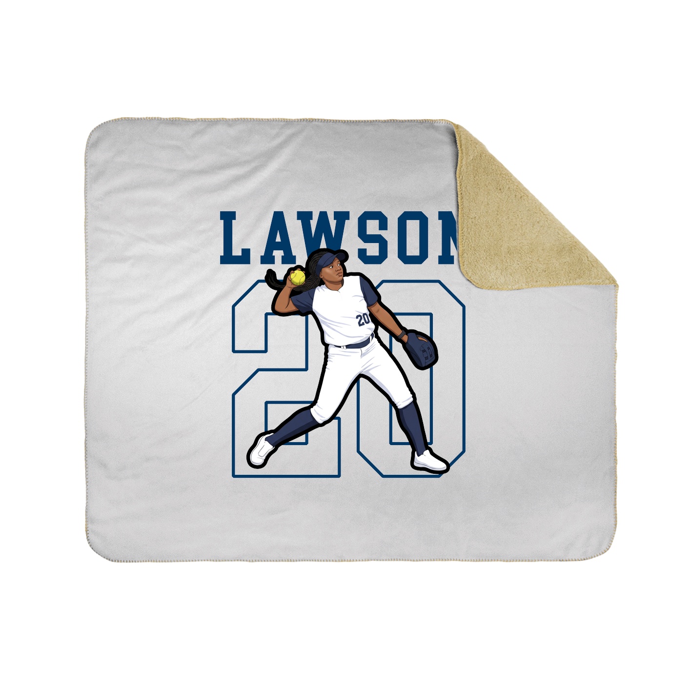 Throw Blanket — Shirsey in White