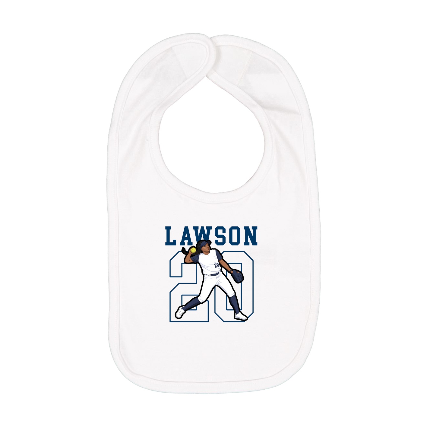 Infant Bib — Shirsey in White