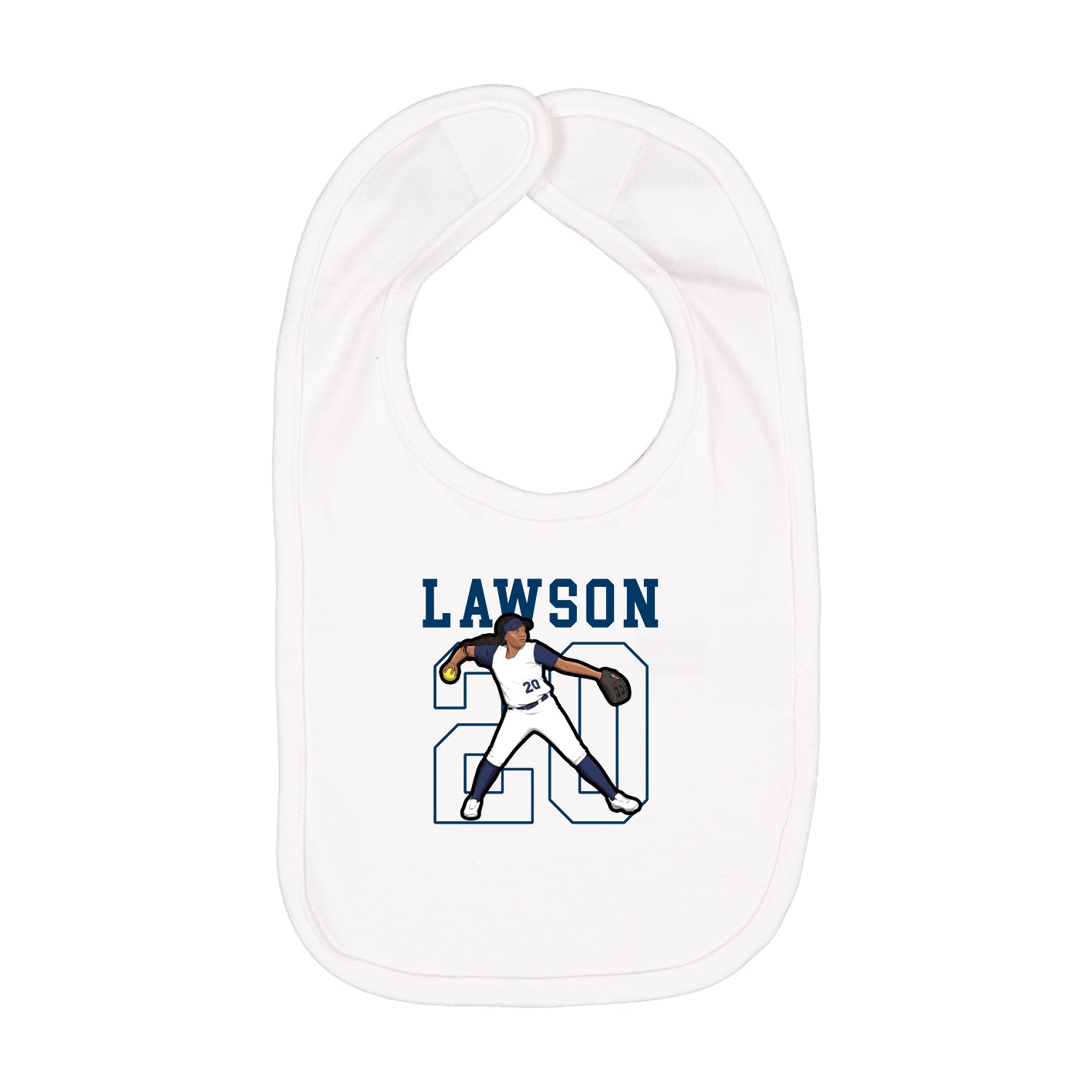Infant Bib — Shirsey in White