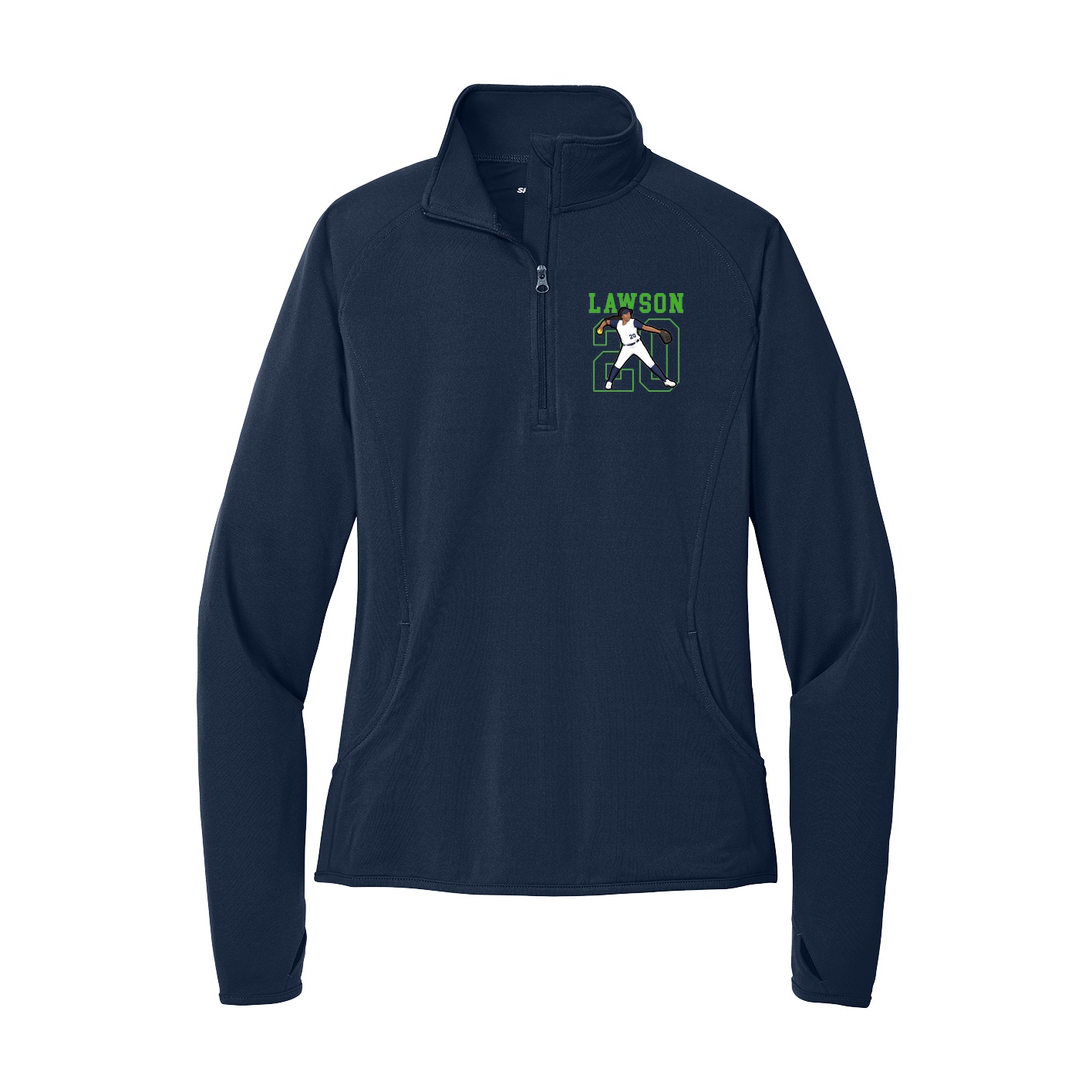 Women's Q-Zip Pullover — Shirsey in Navy