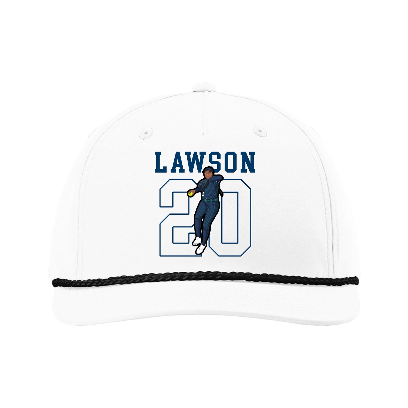 Five-Panel Classic Rope Cap — Shirsey in White