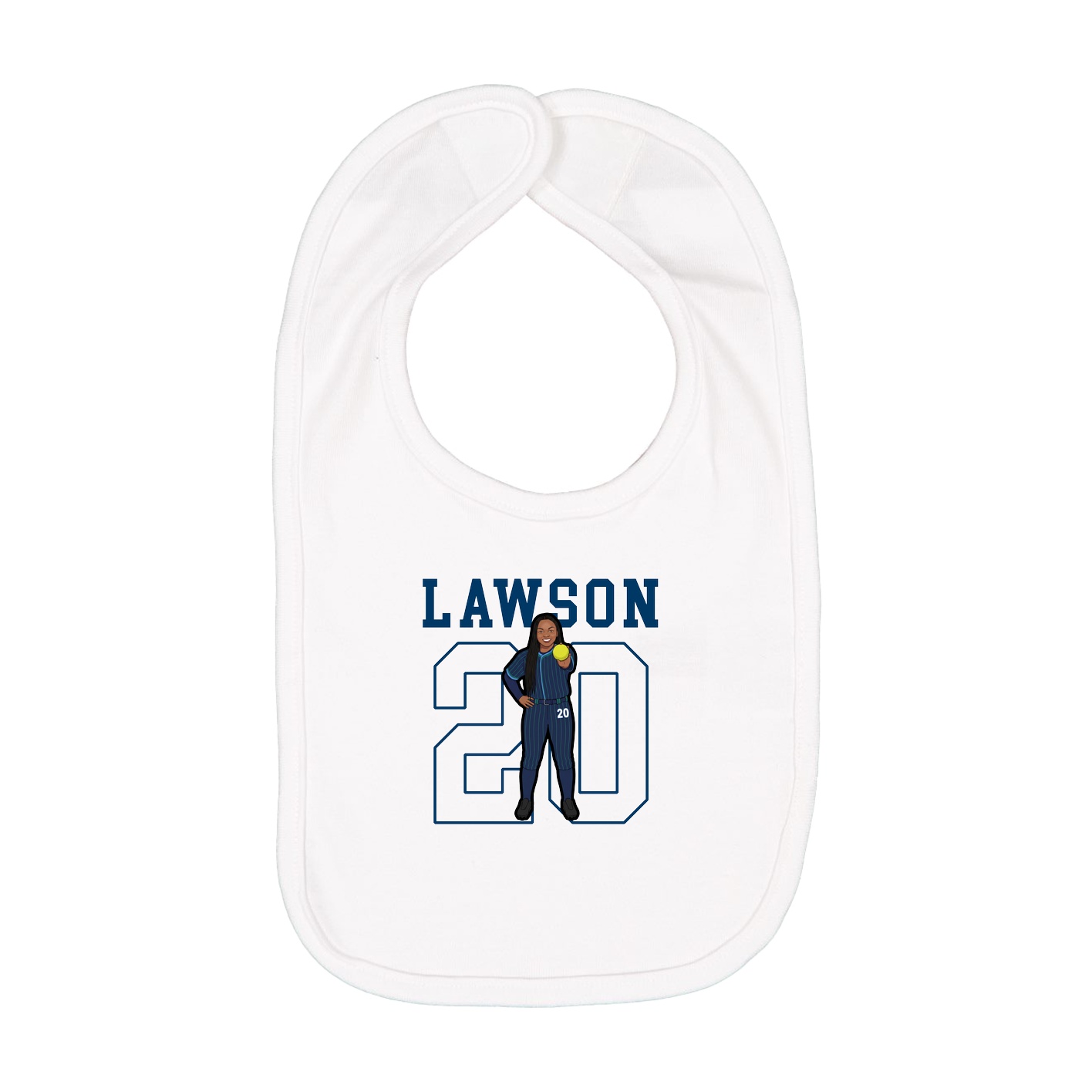 Infant Bib — Shirsey in White