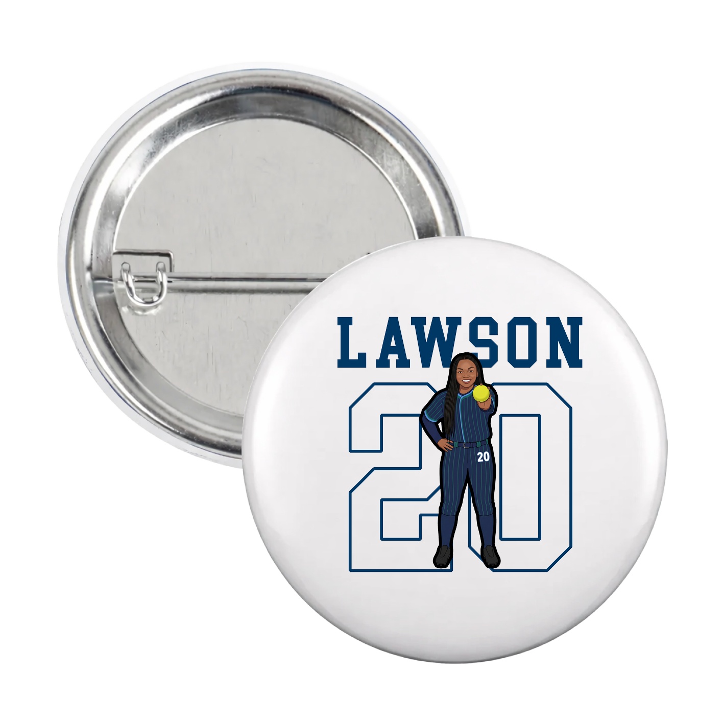 Game Day Button — Shirsey in White