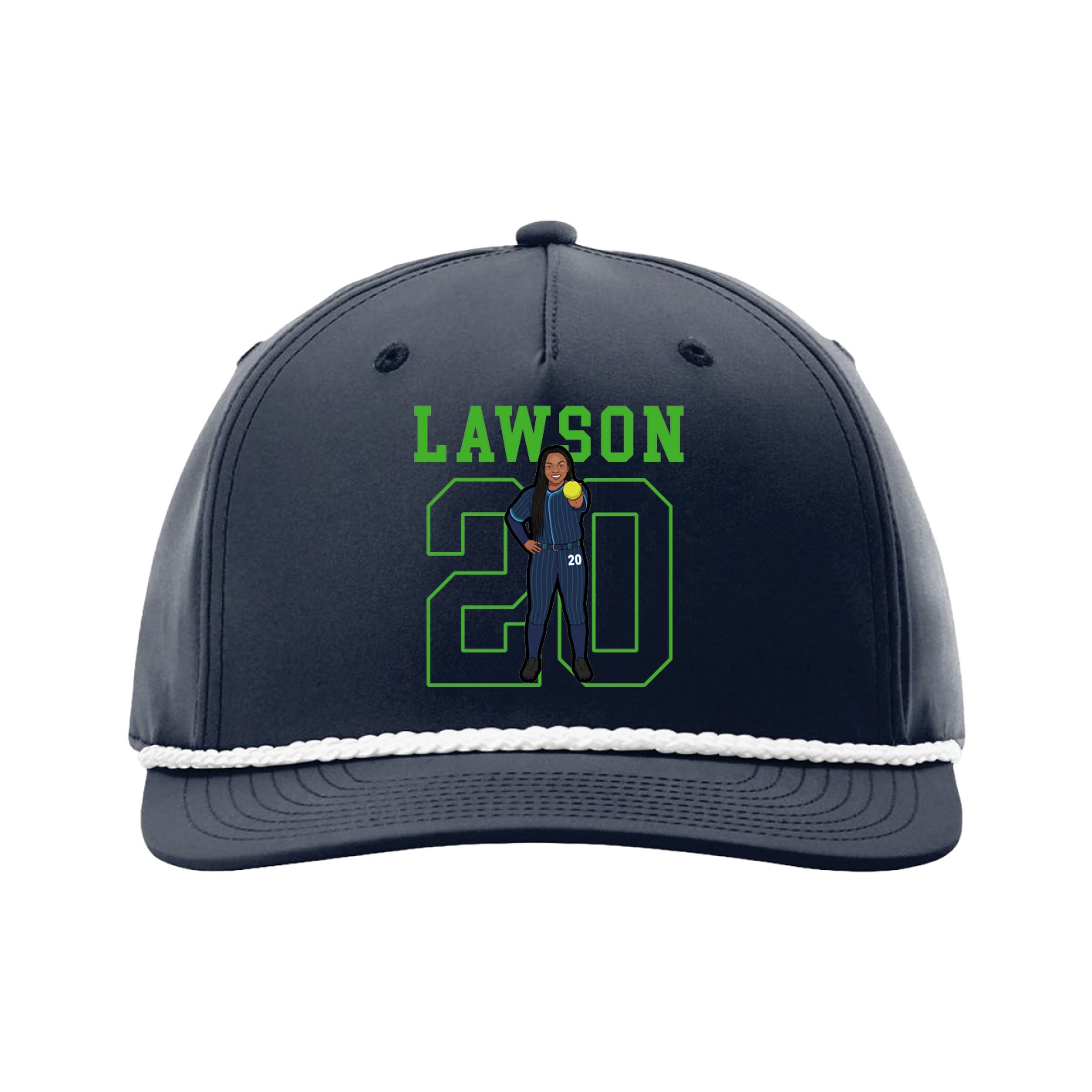 Five-Panel Classic Rope Cap — Shirsey in Navy