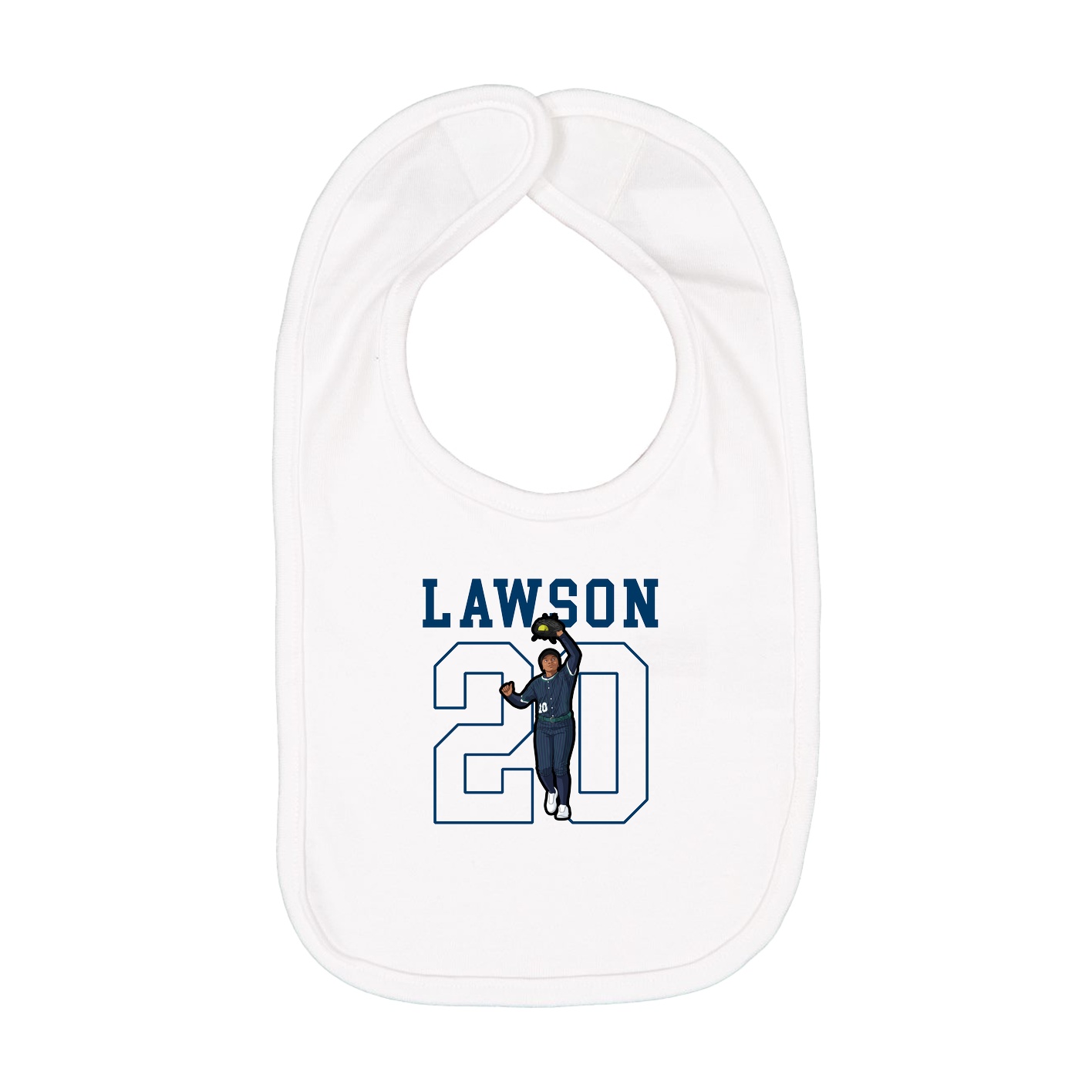 Infant Bib — Shirsey in White