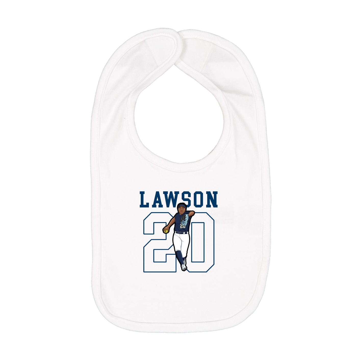 Infant Bib — Shirsey in White