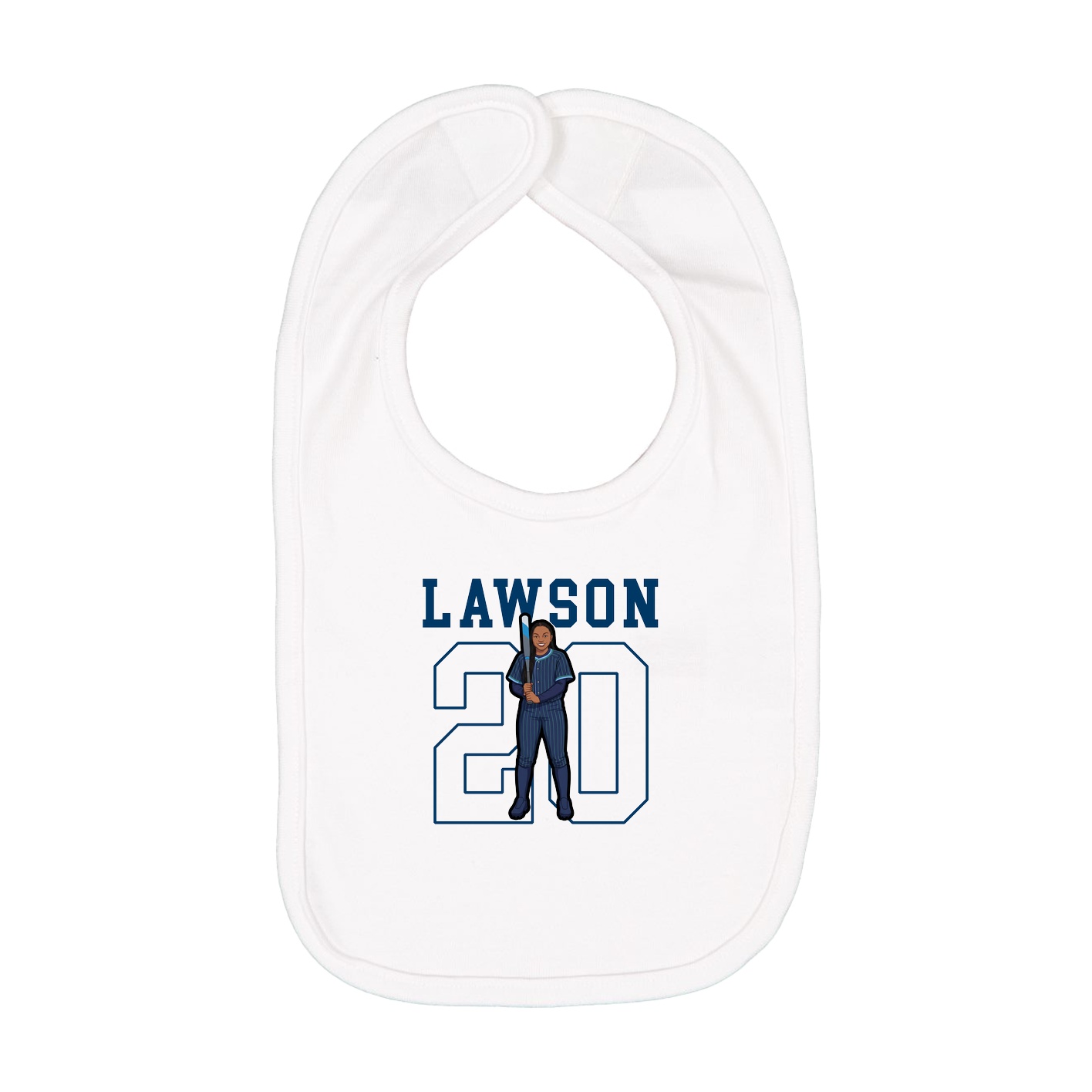 Infant Bib — Shirsey in White