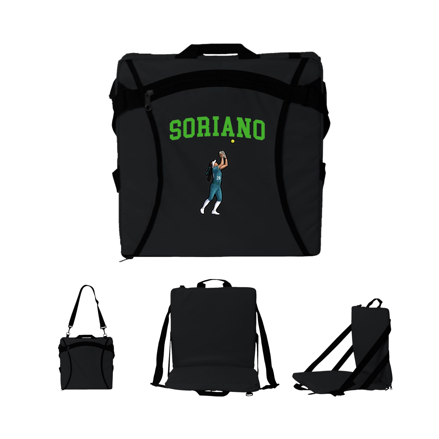 Folding Stadium Seat — Shirsey in Black