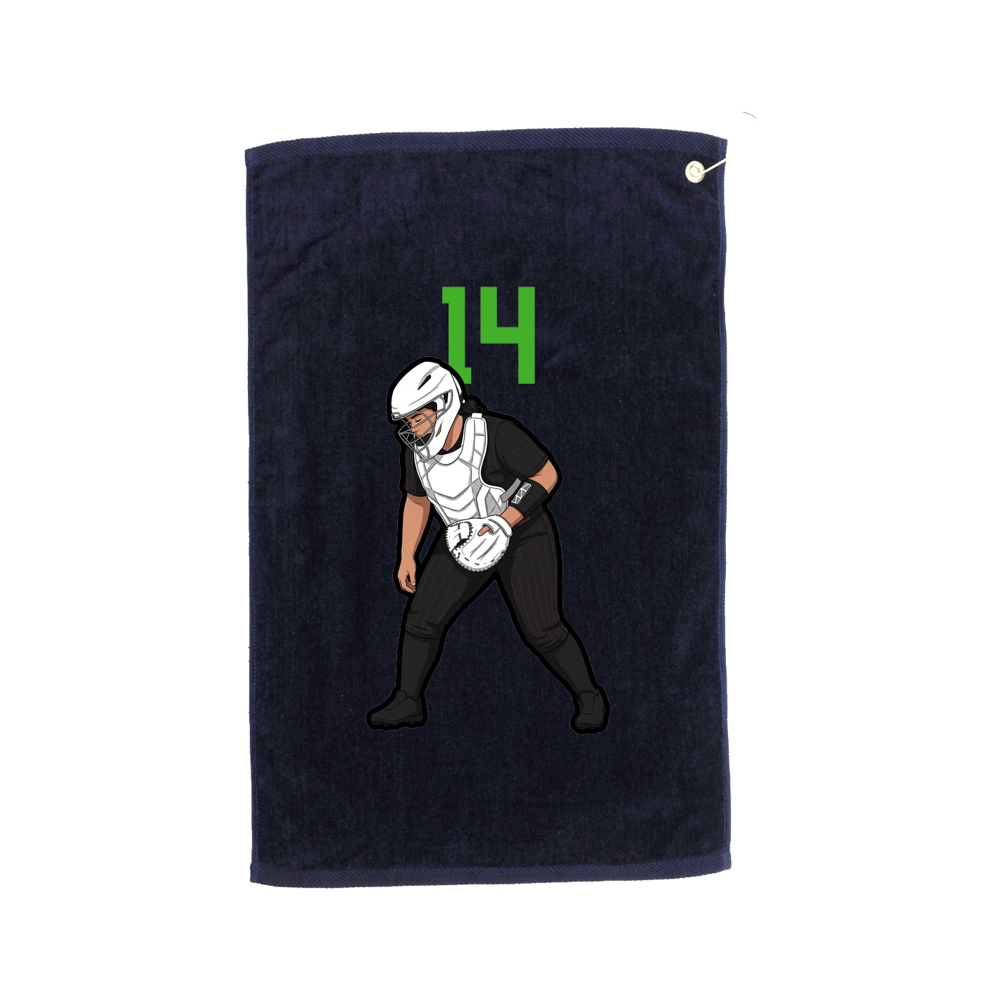 Golf Towel — Number Top in Navy