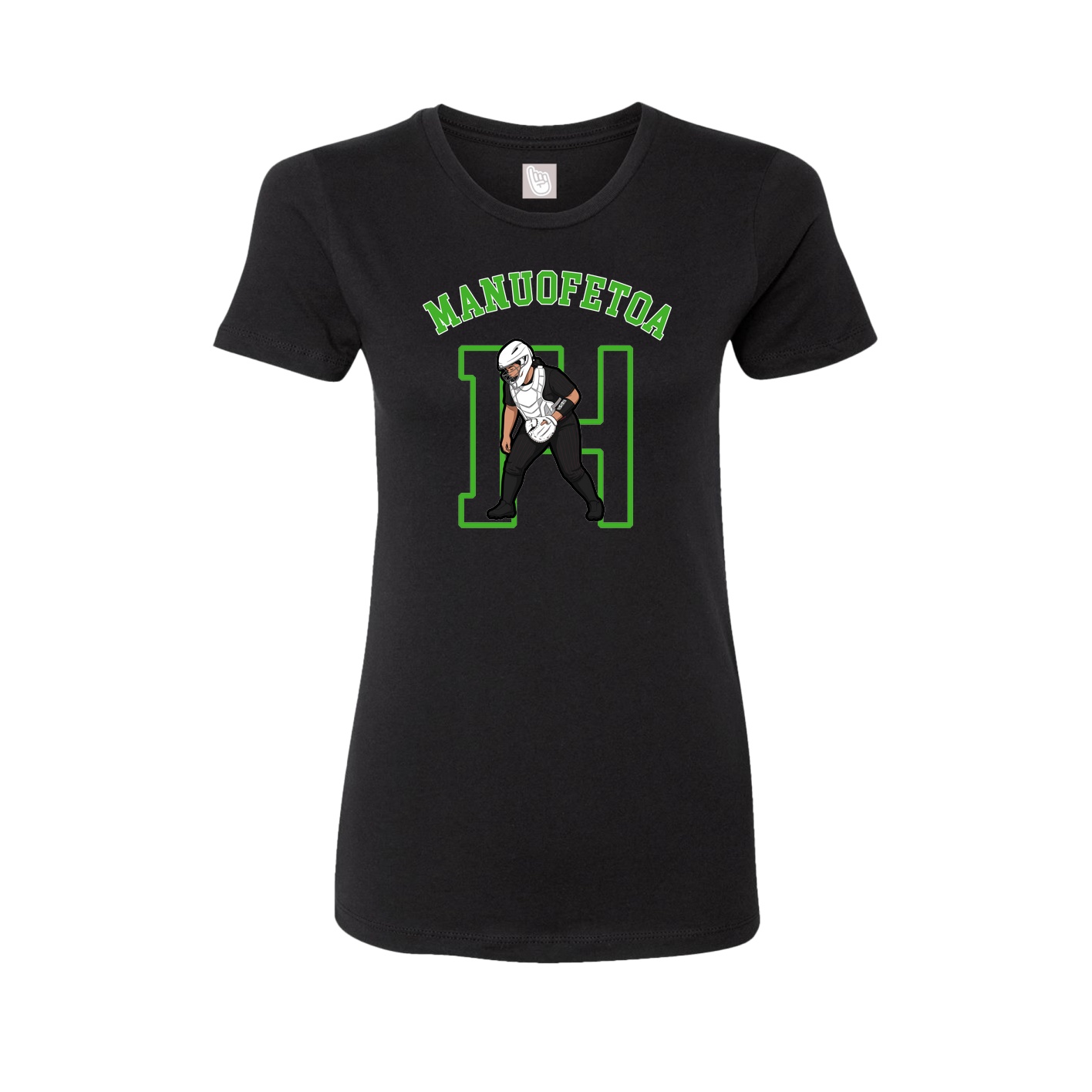 Fitted Women's Tee — Shirsey Arch in Black