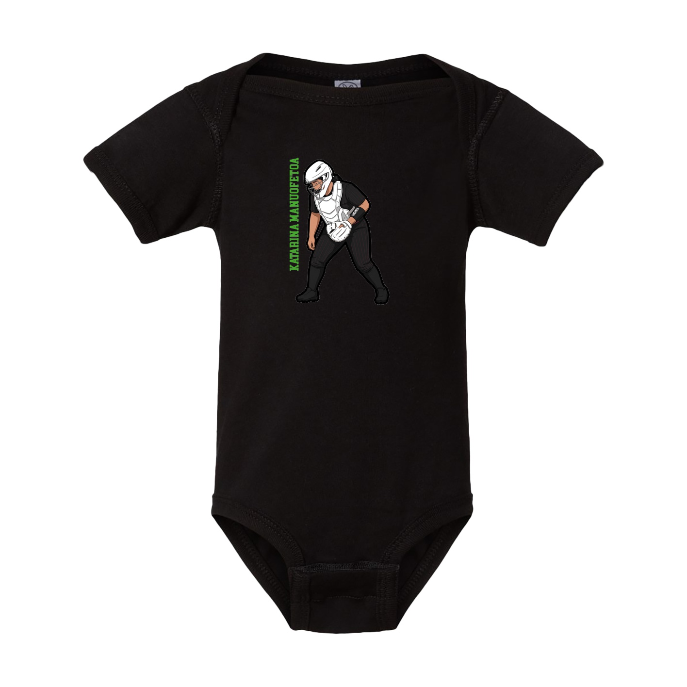 Baby Onesie — Name Vertical in Black