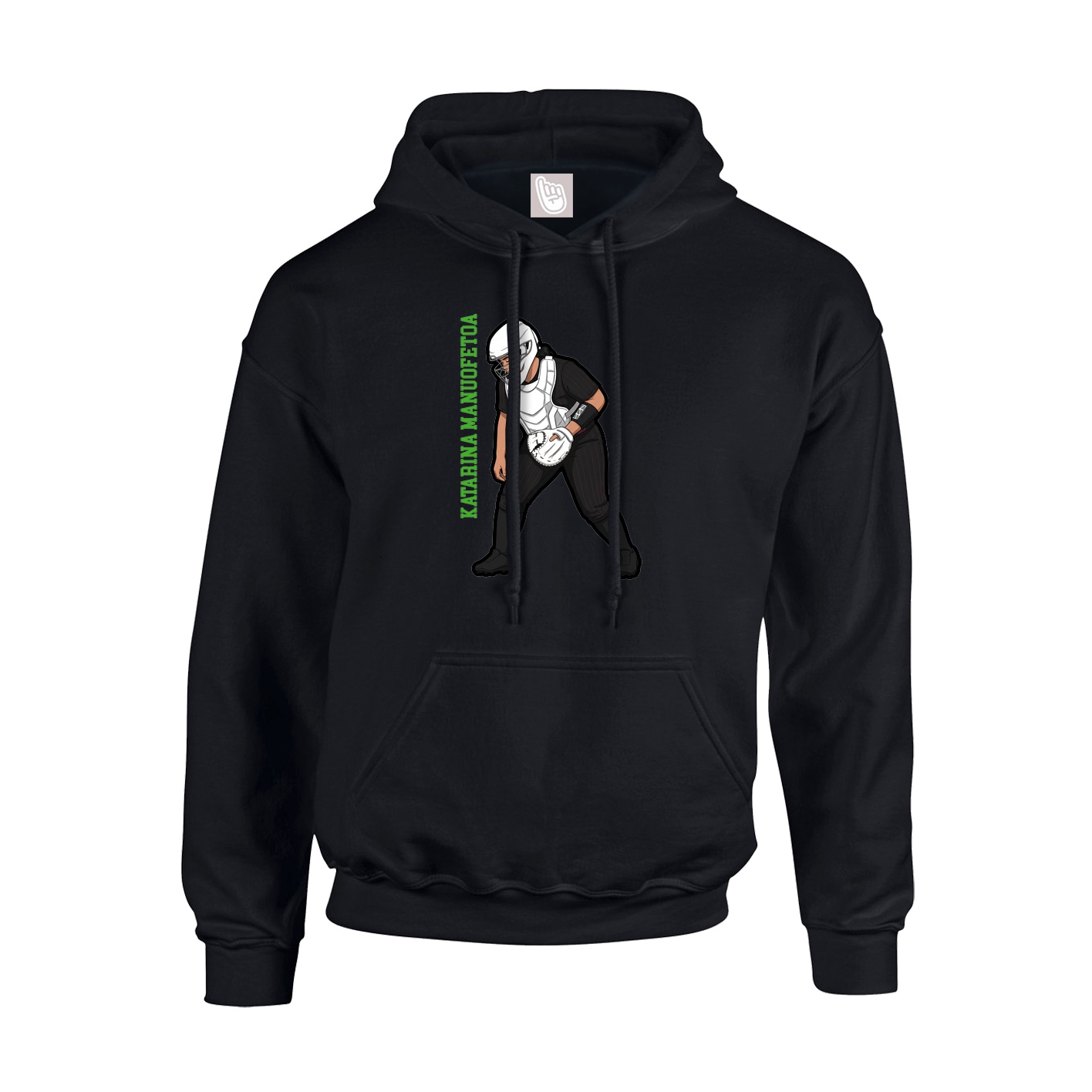 Hoodie — Name Vertical in Black