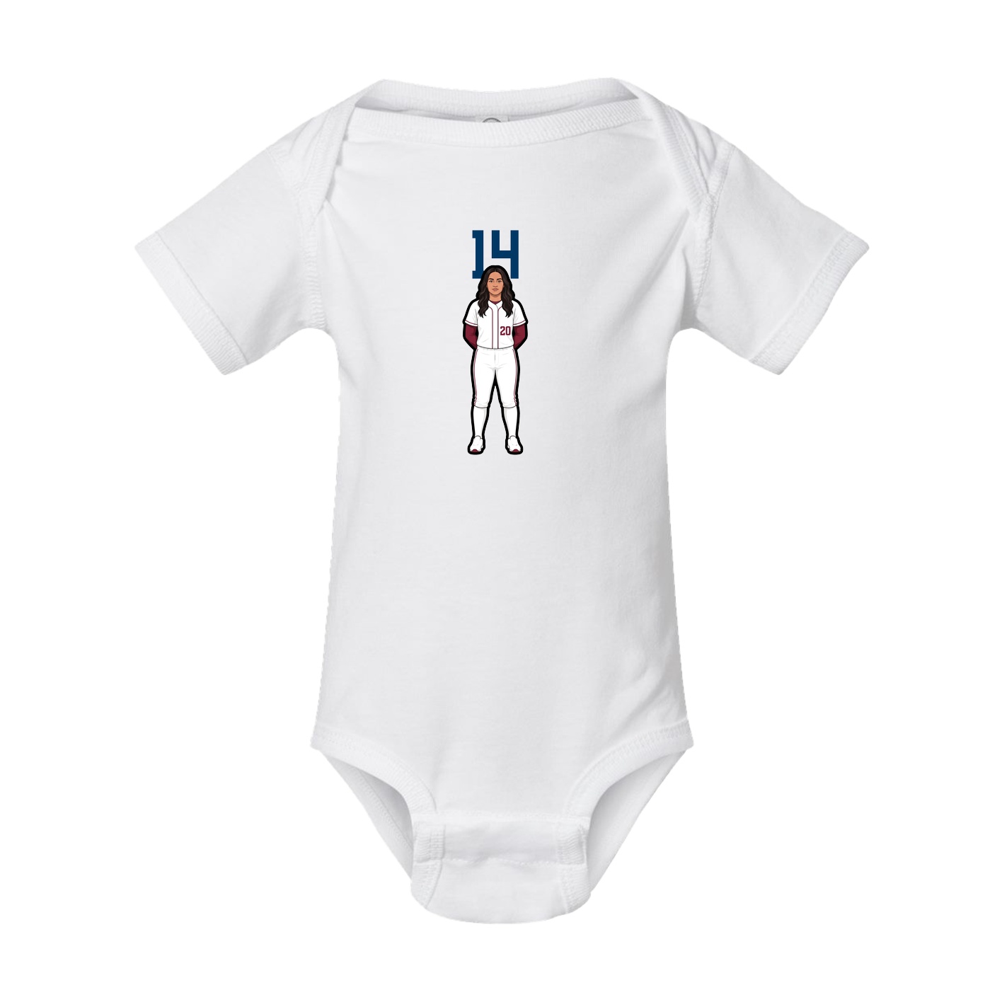 Baby Onesie — Number Top in White