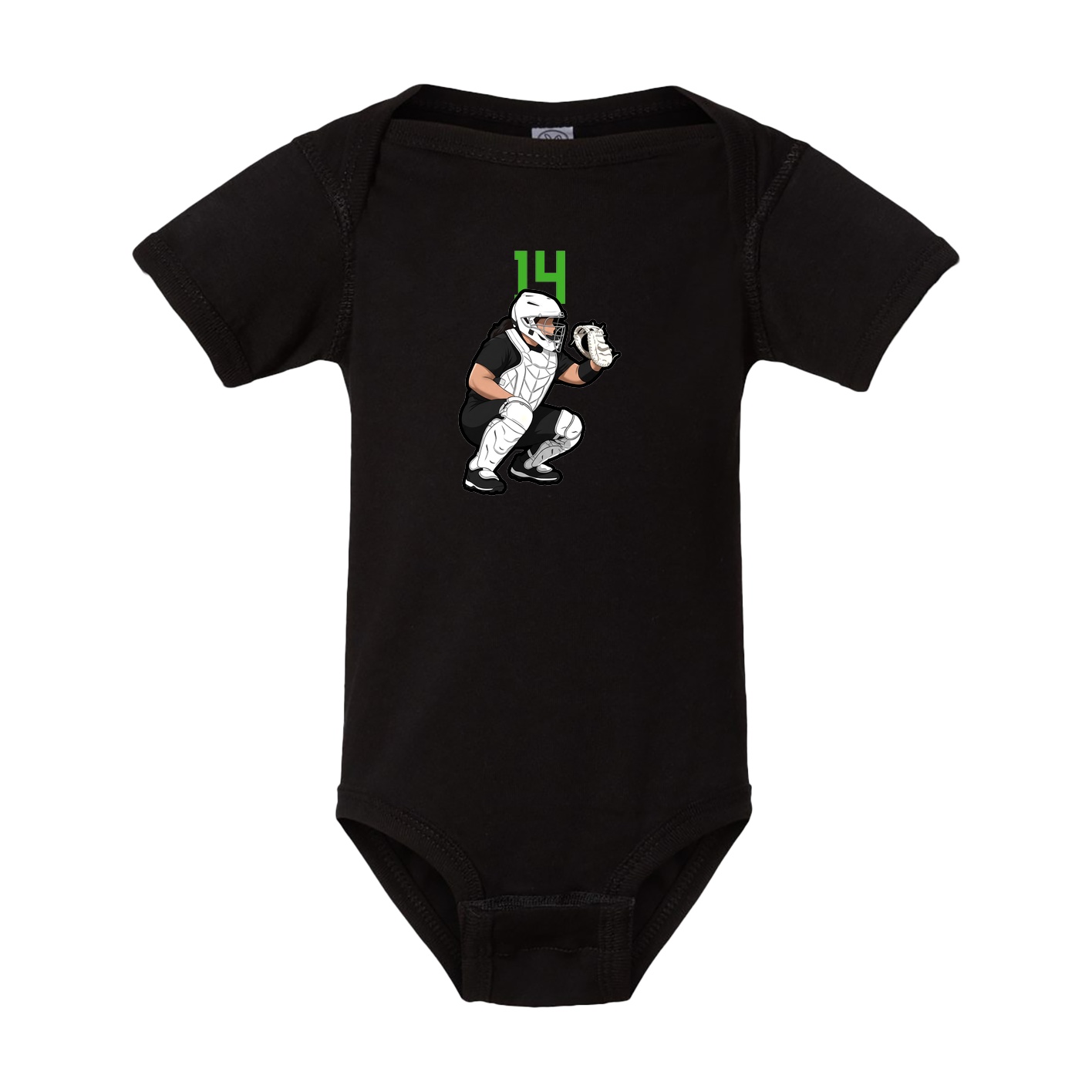 Baby Onesie — Number Top in Black
