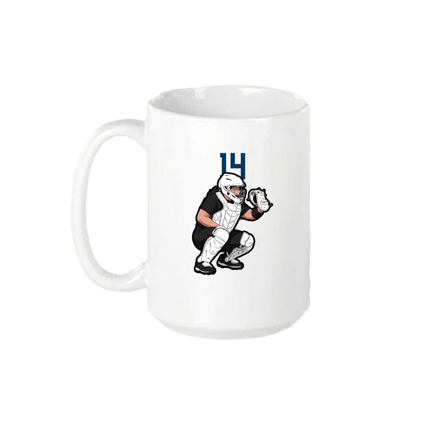 15oz Coffee Mug — Number Top in White