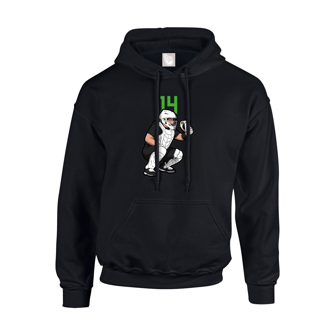 Youth Hoodie — Number Top in Black