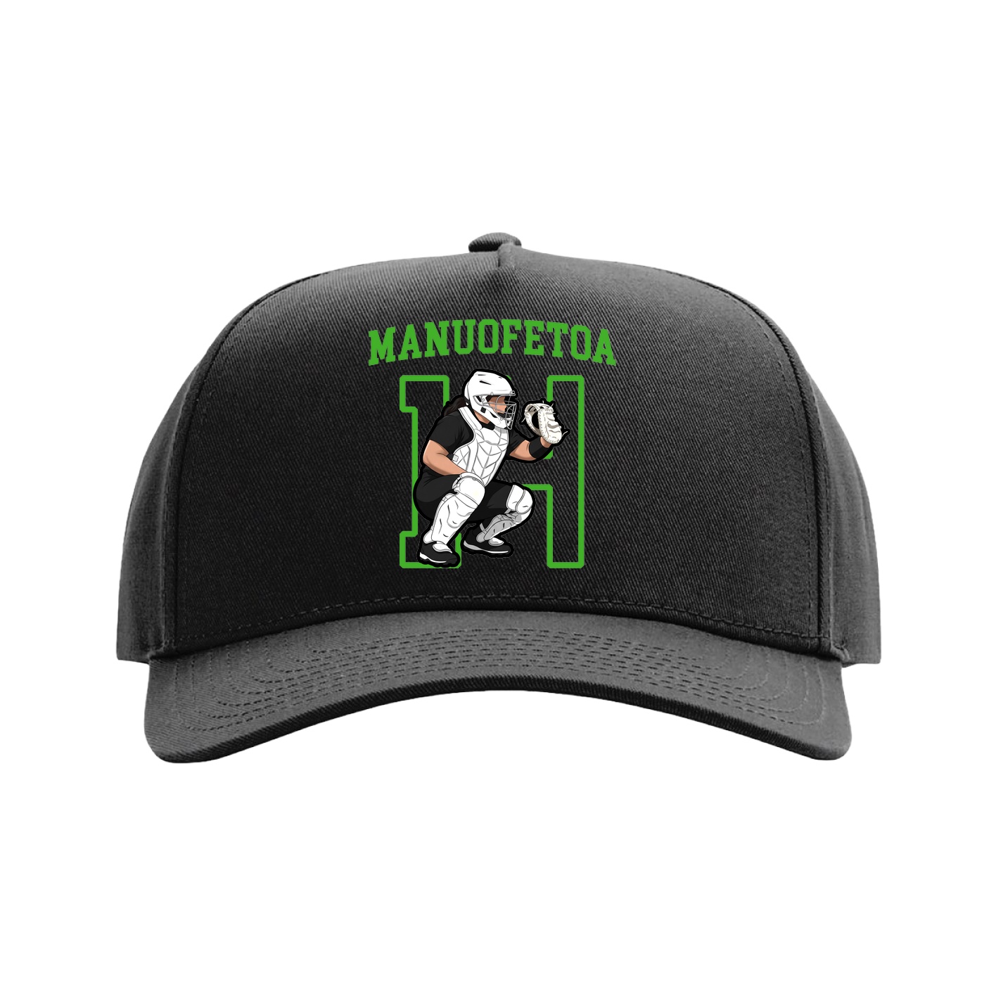 Full Fabric Five-Panel Champ Cap — Shirsey in Black