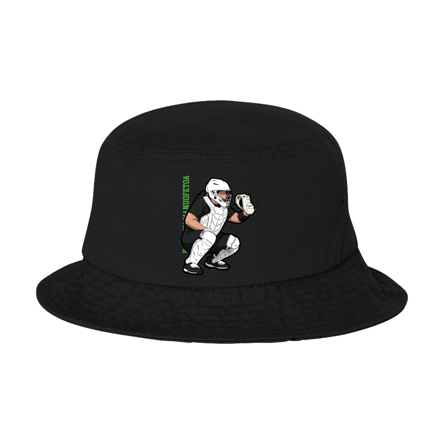 Bucket Cap — Name Vertical in Black