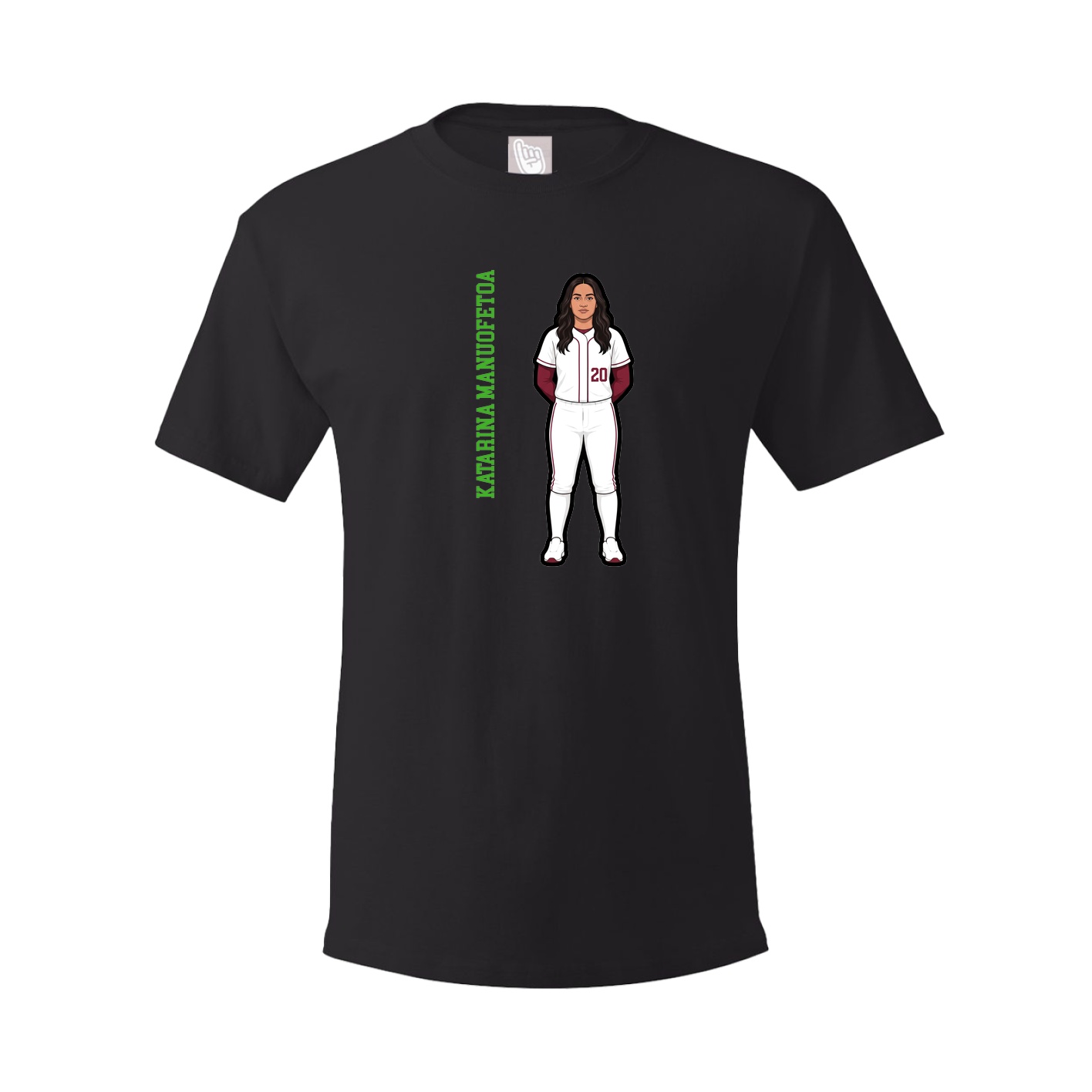 Youth Tee — Name Vertical in Black