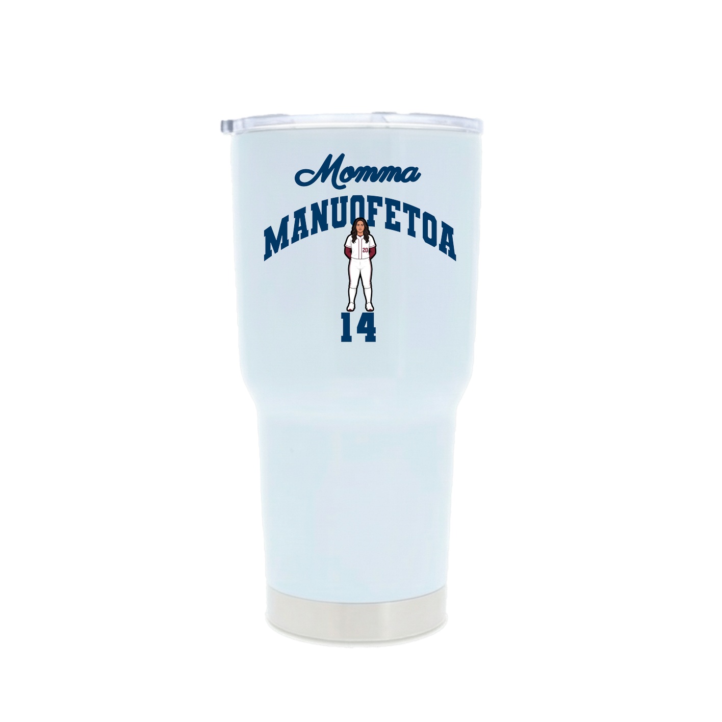 30oz Stainless Steel Tumbler — Mothers Day Arch in White