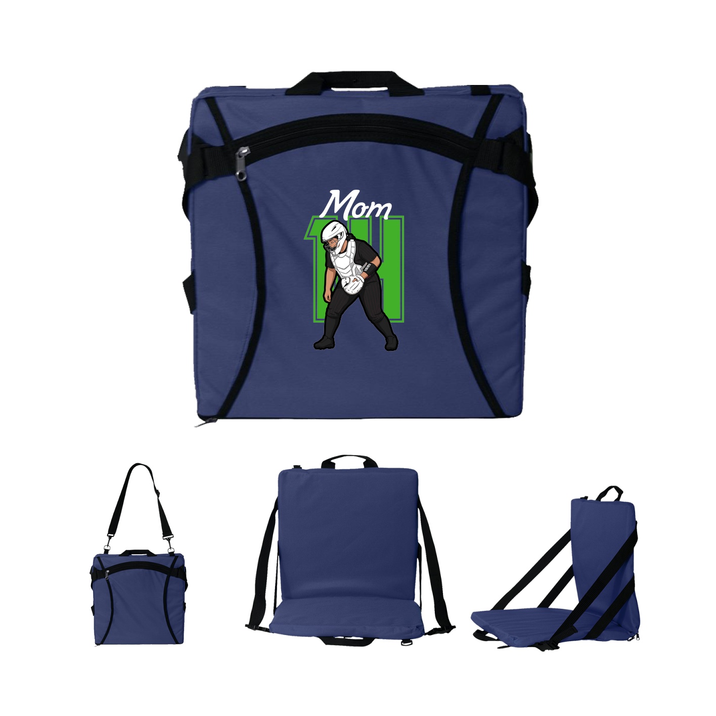 Folding Stadium Seat — Mothers Day Shirsey in Navy