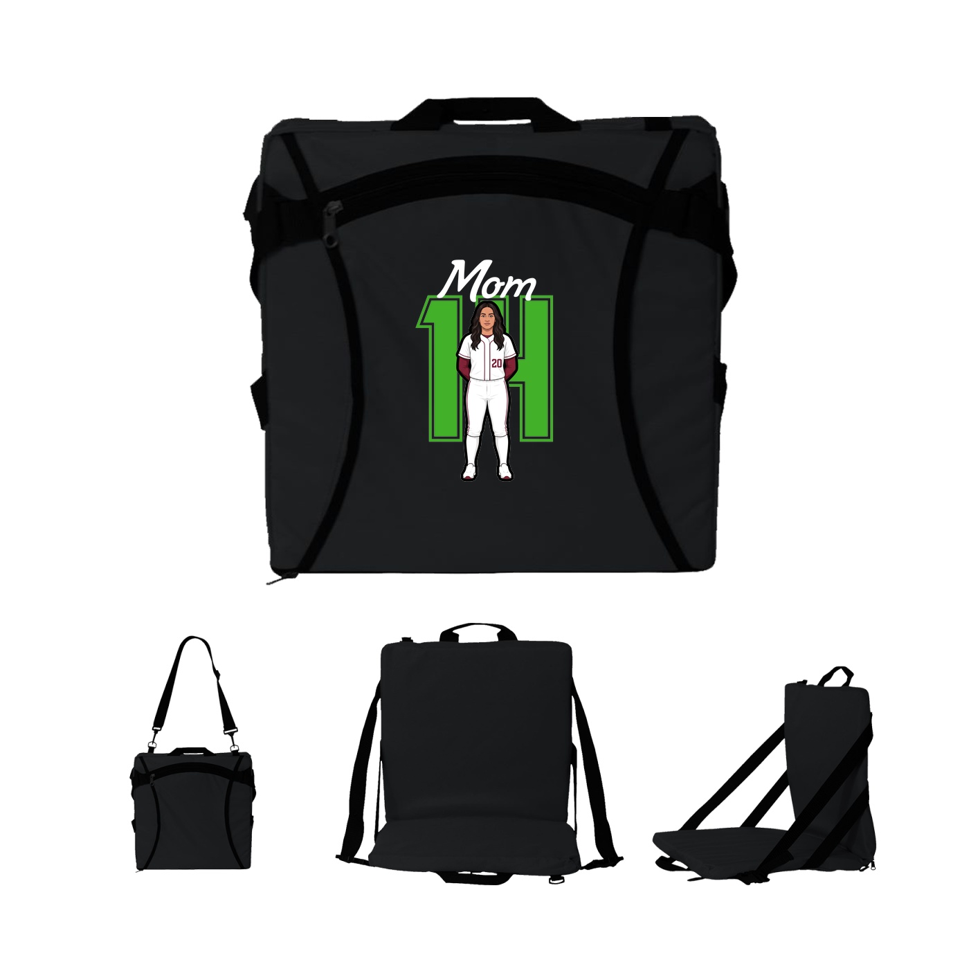 Folding Stadium Seat — Mothers Day Shirsey in Black
