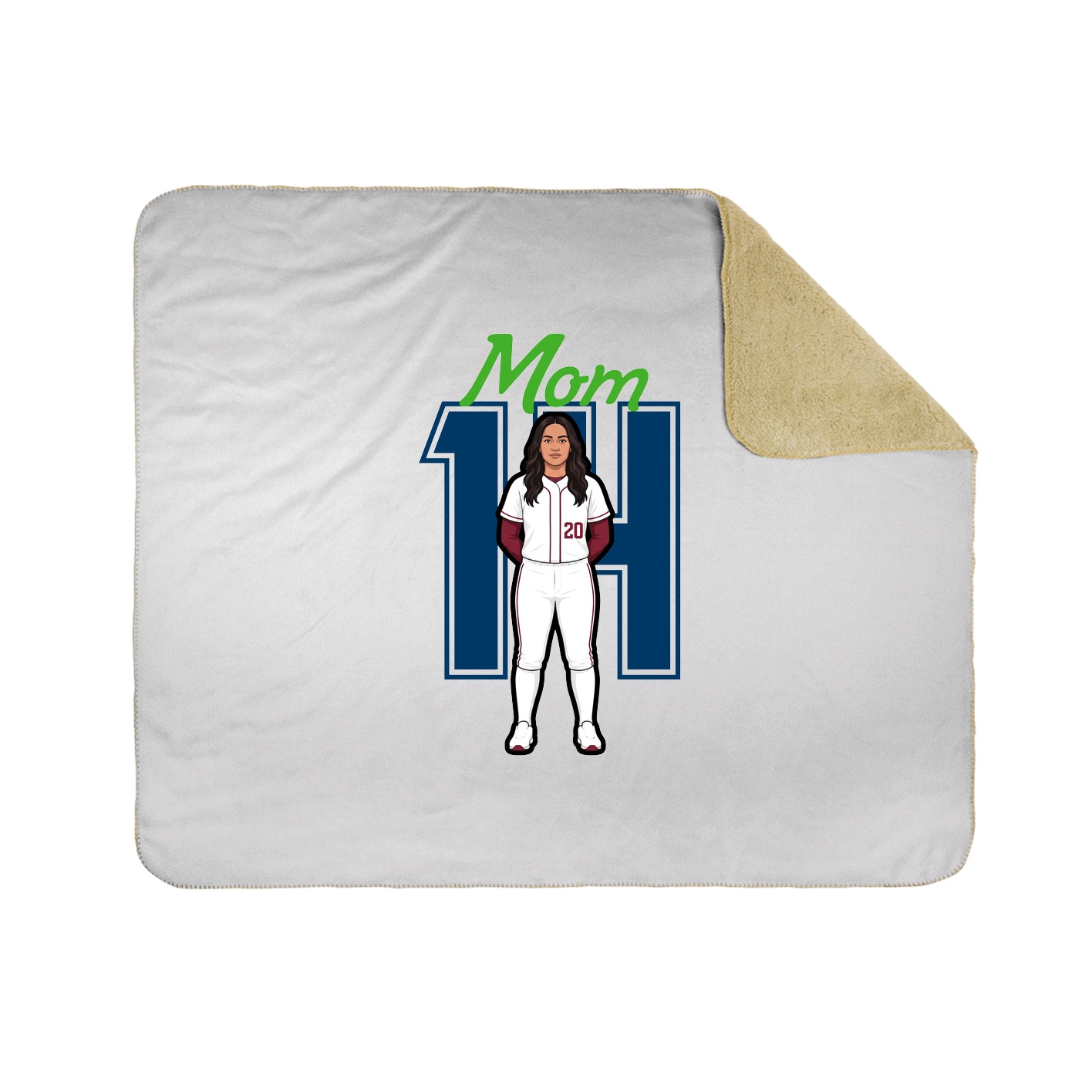 Throw Blanket — Mothers Day Shirsey in White