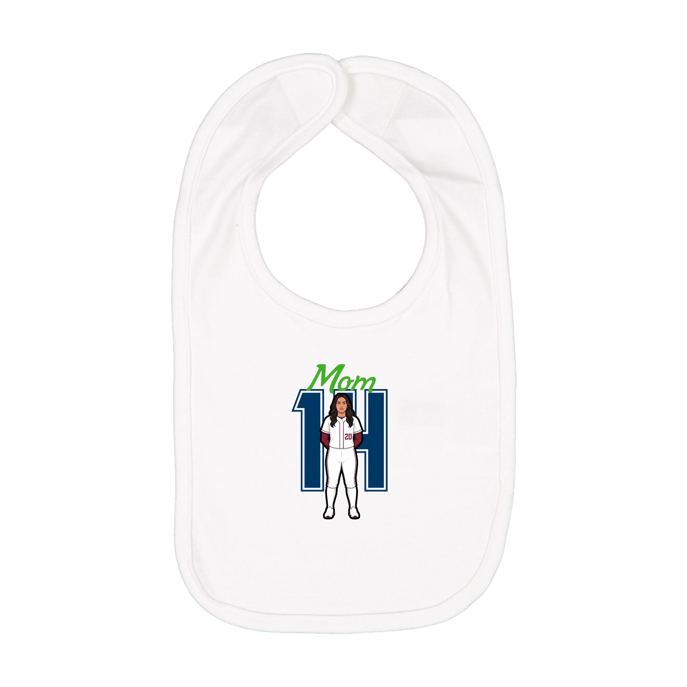 Infant Bib — Mothers Day Shirsey in White